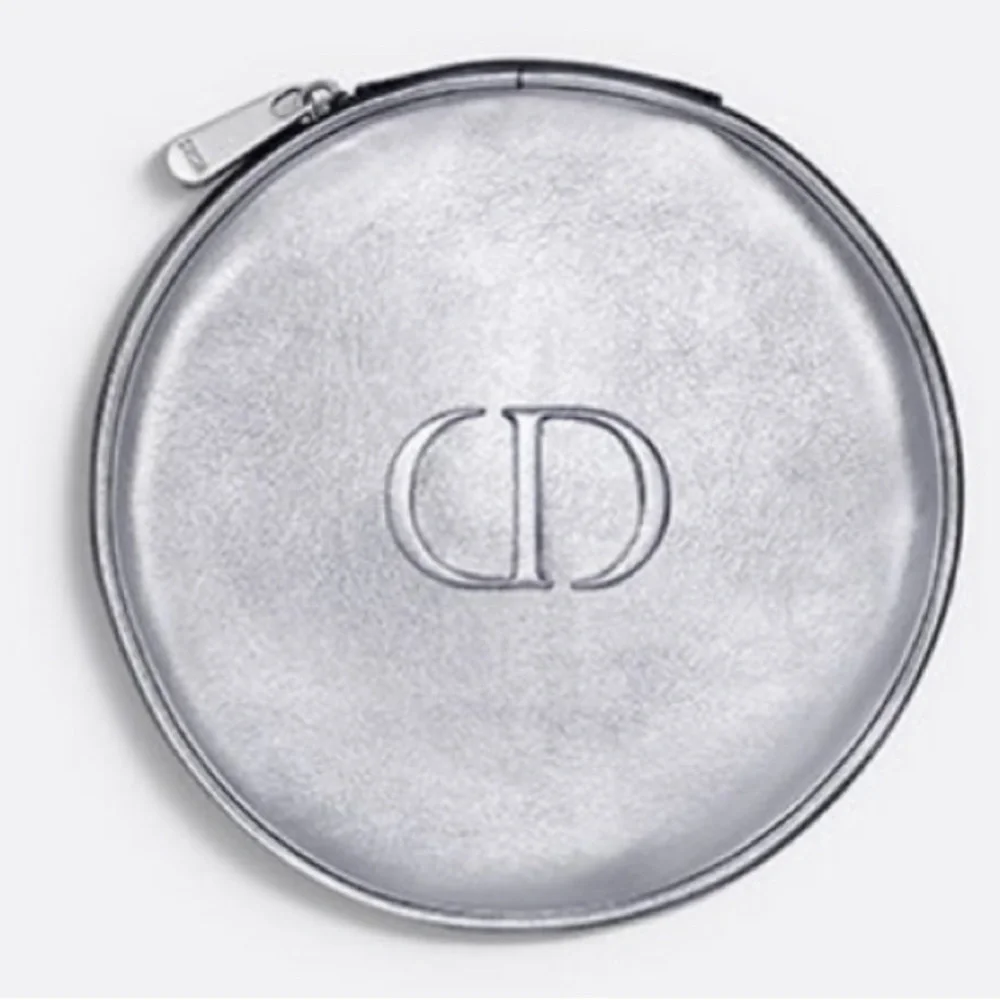 Dior Silver Round Pouch Vanity New Authentic - Picture 3 of 17
